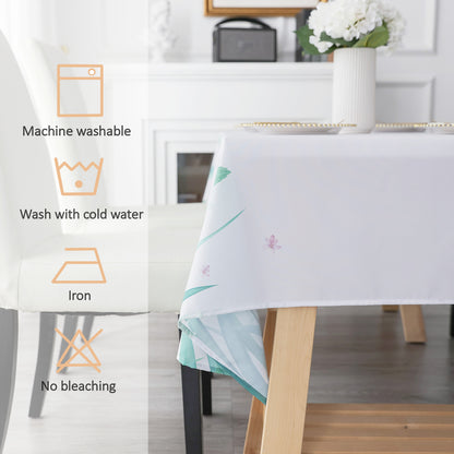 Original Design Hand Drawing Art Print Table Cloth, Washable Water Resistance Microfiber Decorative Rectangle Table Cove
