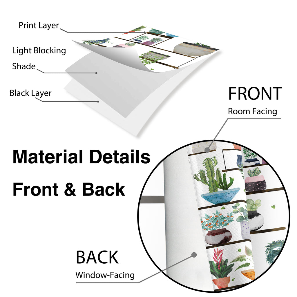 Rod Pocket Door Curtains Thermal Insulated Room Darkening Curtains Blackout Floral Style Drapes Window Curtain 1 Panel for Living Room Bedroom Kitchen