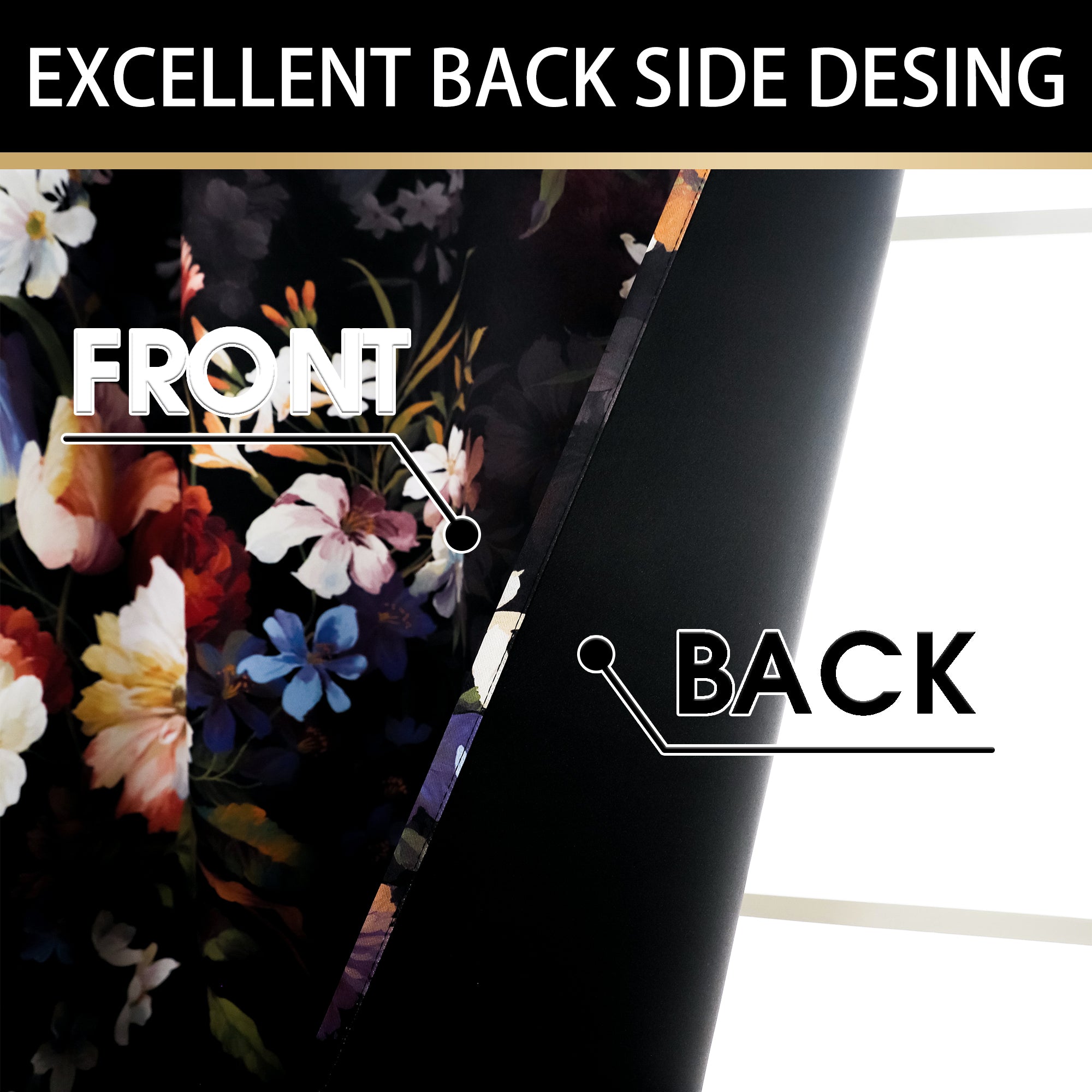 Rod Pocket Window Curtains Thermal Insulated Room Darkening Curtains Blackout Floral Drapes Window Curtain 2 Panels for Living Room Bedroom Kitchen