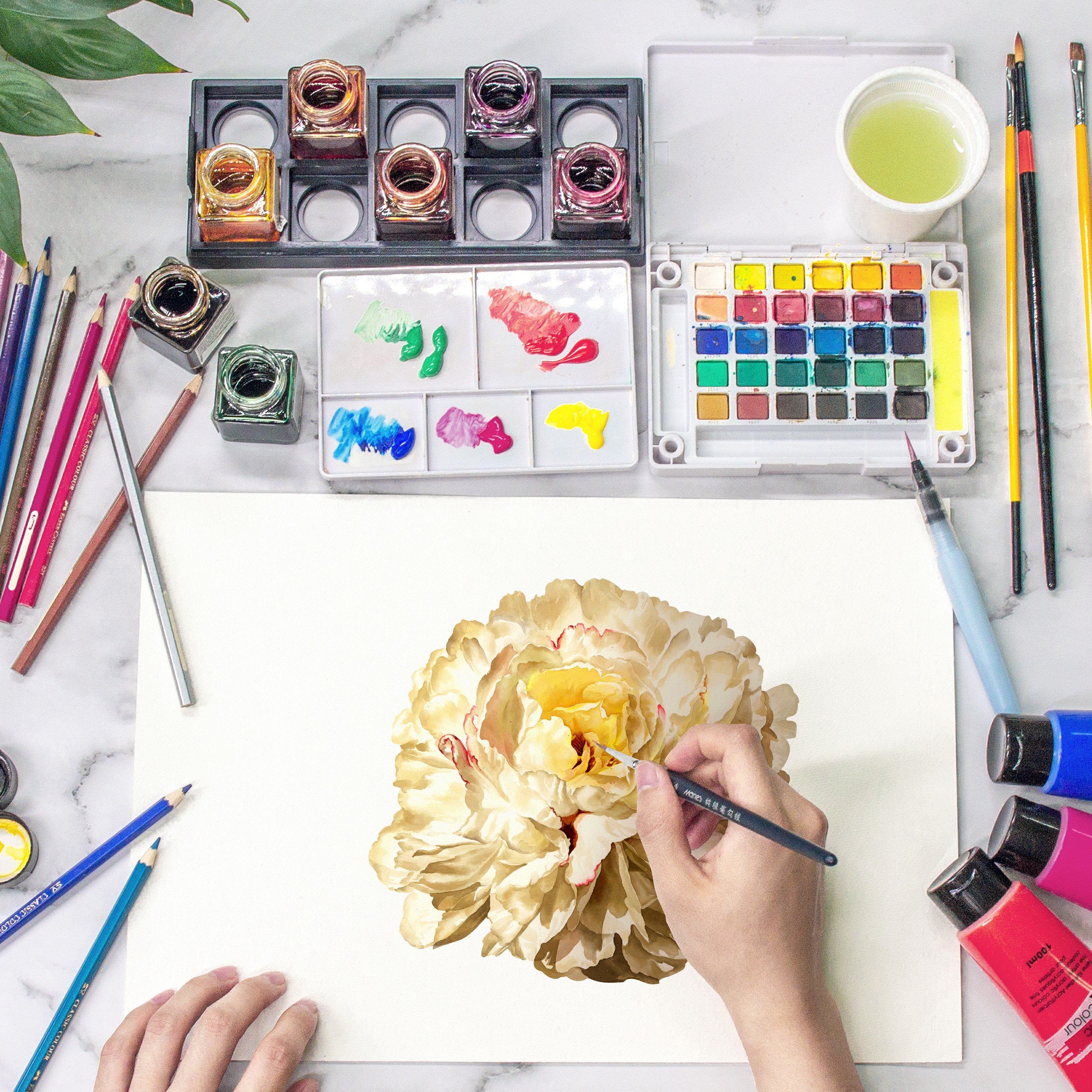 Original Design Hand Drawing Art Print Table Cloth, Washable Water Resistance Microfiber Decorative Rectangle Table Cover