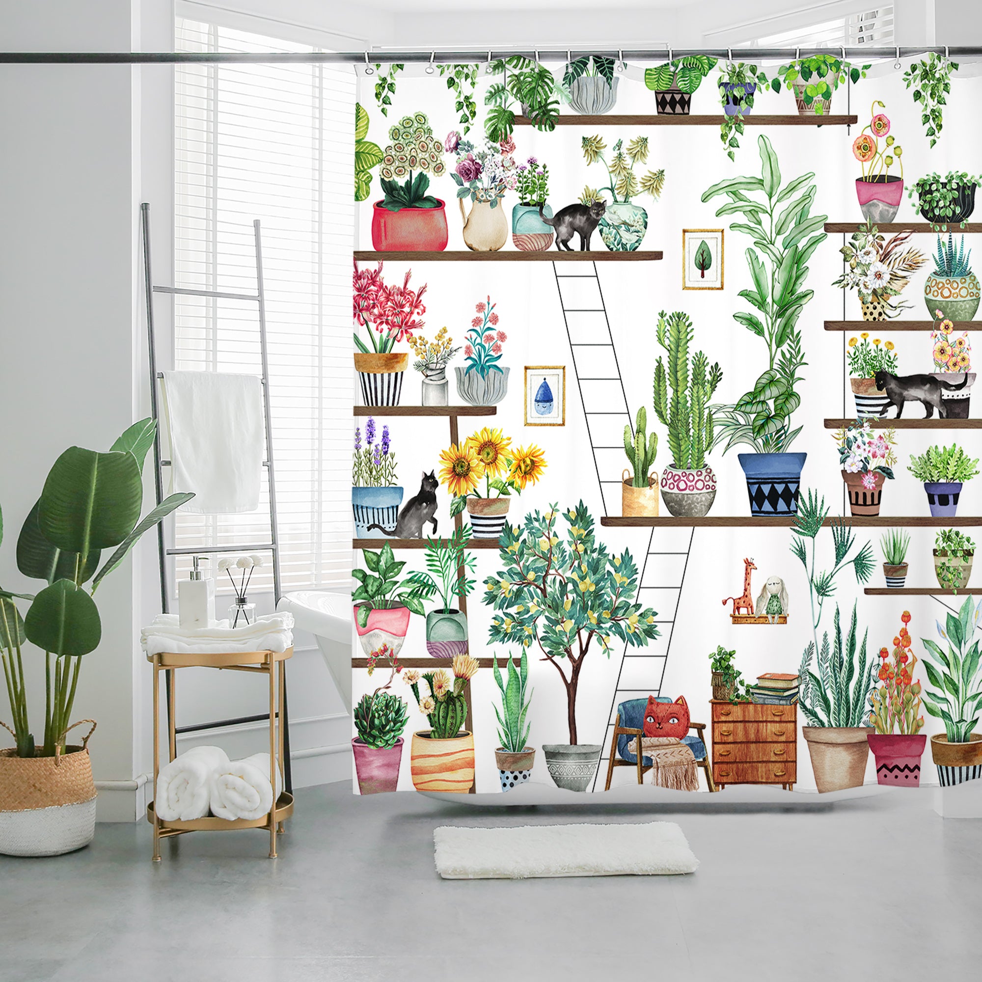 All-Weather Shower Curtain - Year-Round Durable Waterproof - Fade Resistant Boho - 72"x72"