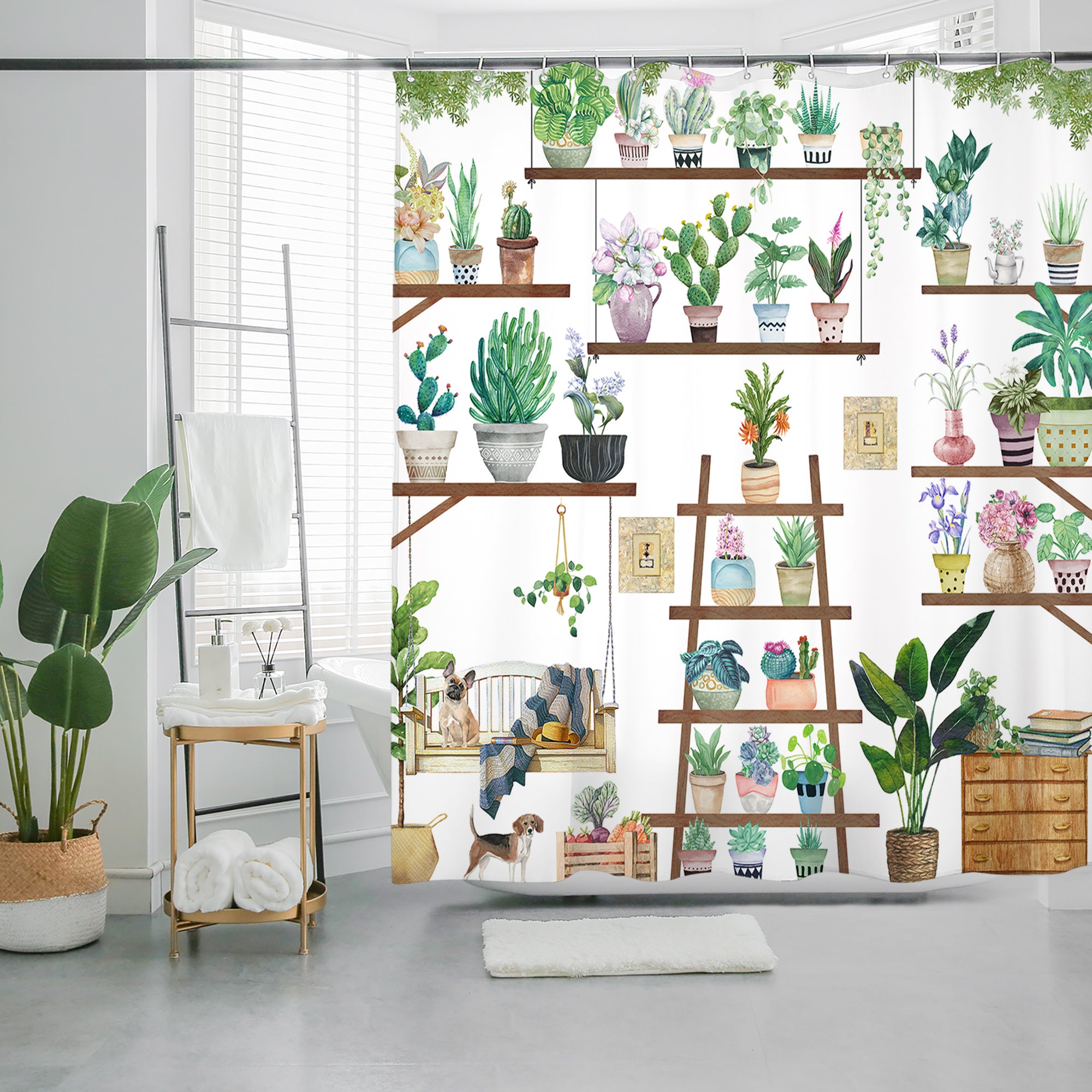 Designer Luxury Shower Curtain - Spa Quality Waterproof - Thick Premium Fabric - 72"x72"