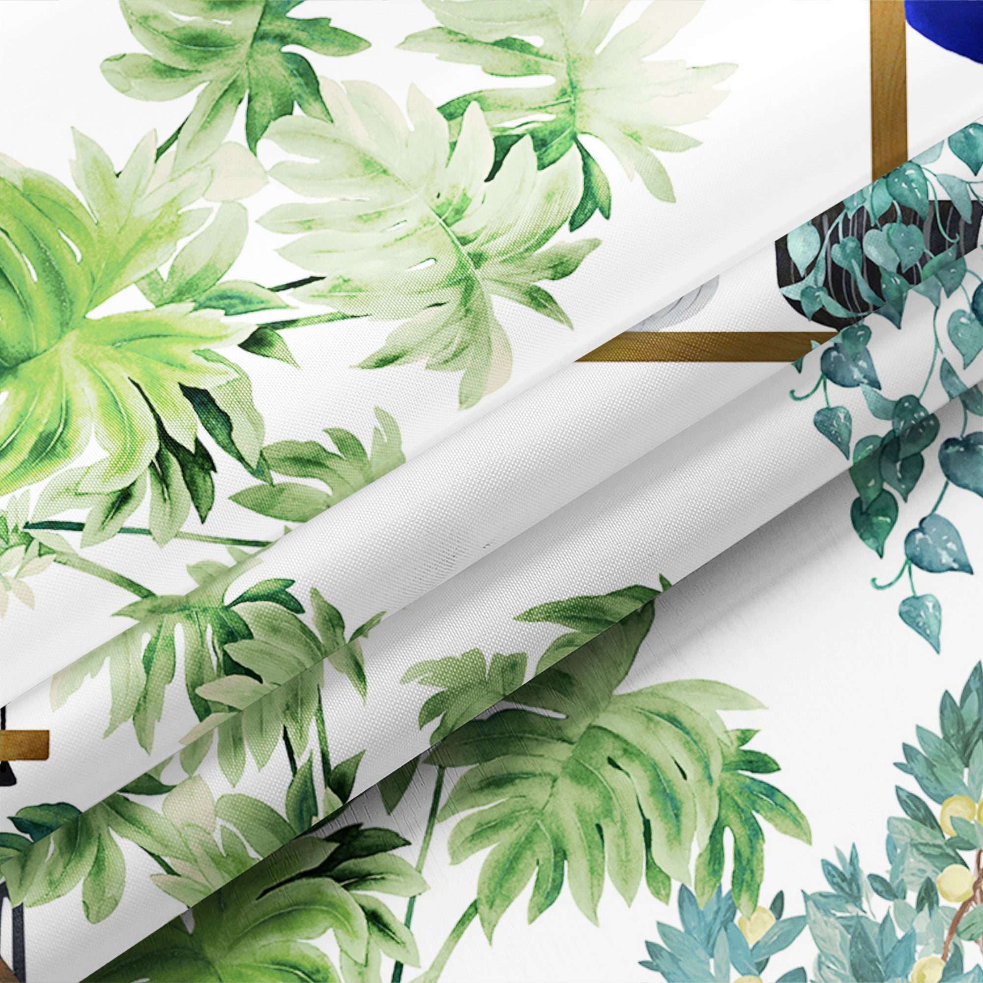 Custom Size Shower Curtain No Sewing - Waterproof Boho Floral - Machine Washable - 72"x72"