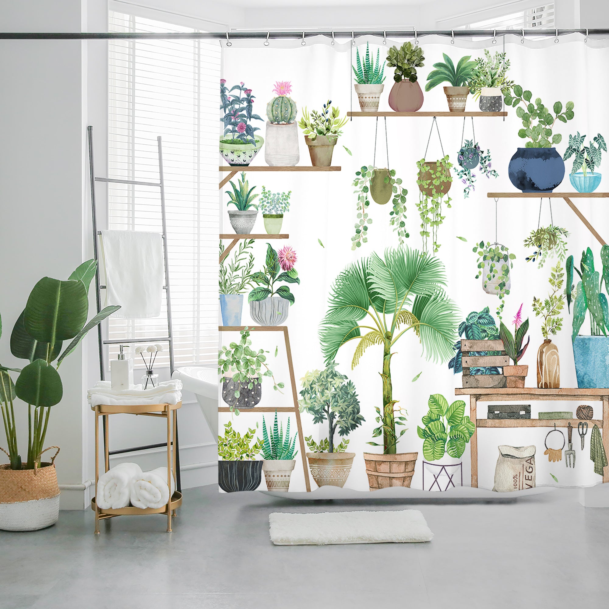 Mildew Resistant Shower Curtain - Anti-Bacterial Waterproof - Quick Dry Fabric - 72"x72"