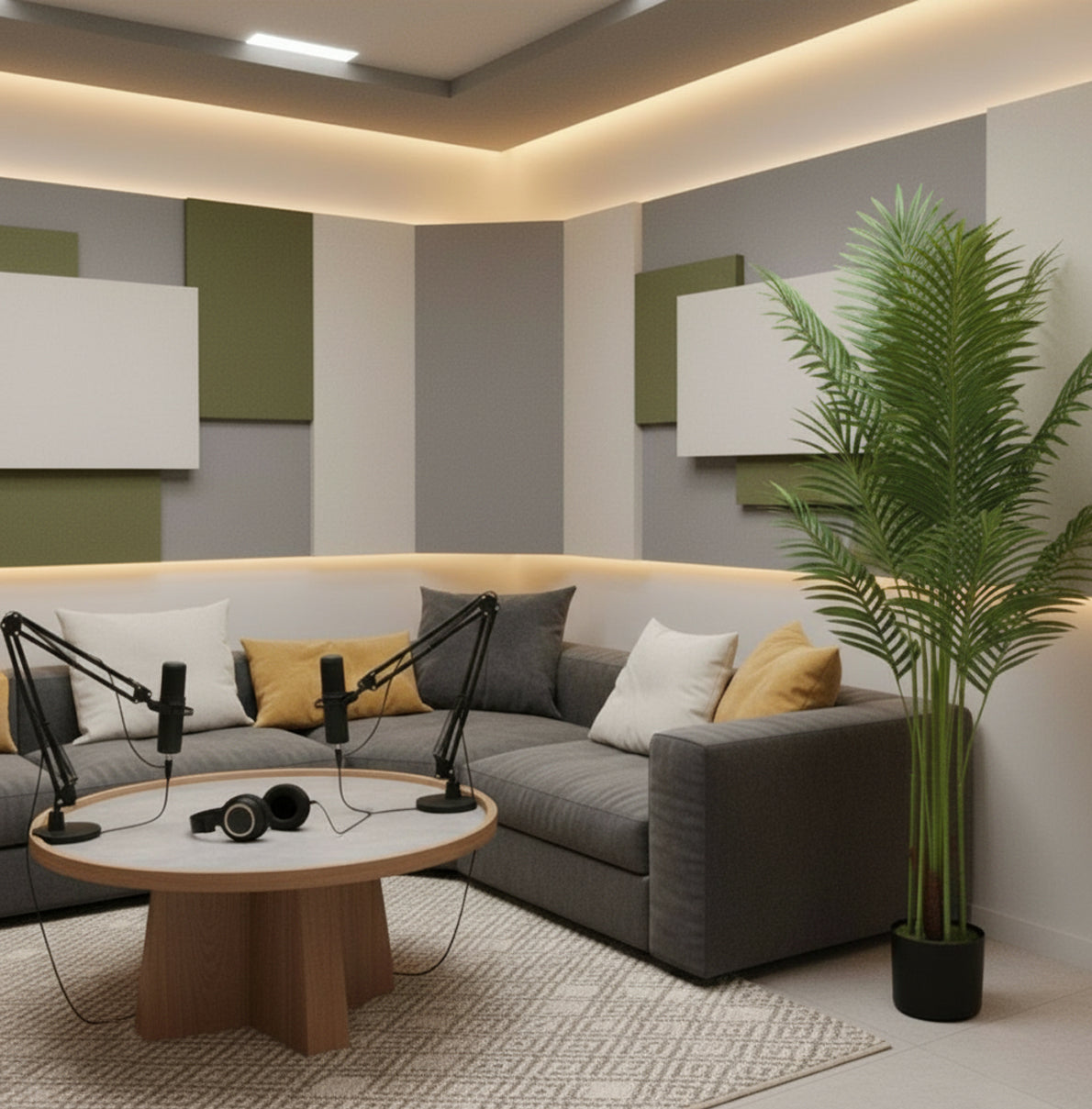 Realistic Artificial Areca Palm Tree - Large Fake Tropical Plant for Living Room, Office & Outdoor Decor (120cm)