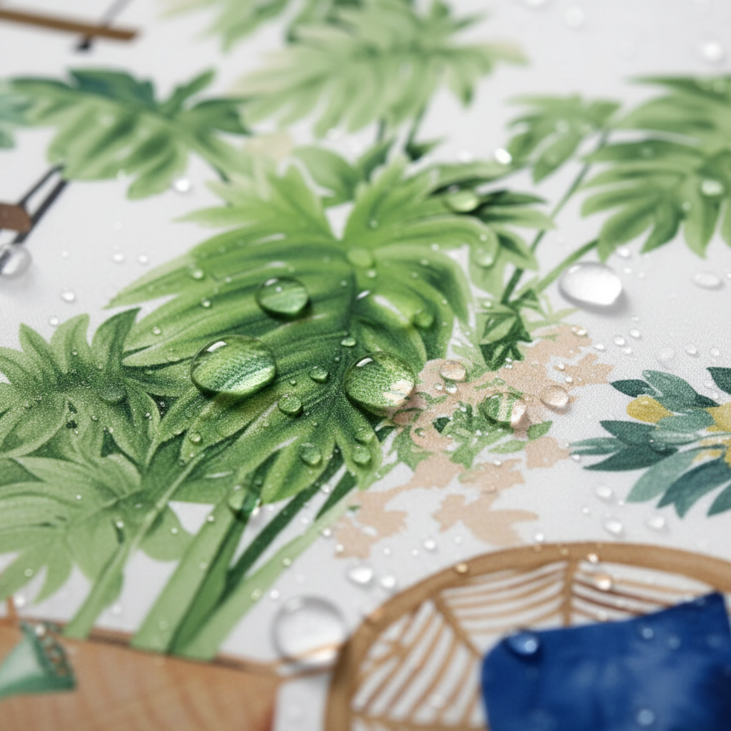 自訂尺寸浴簾防水特寫