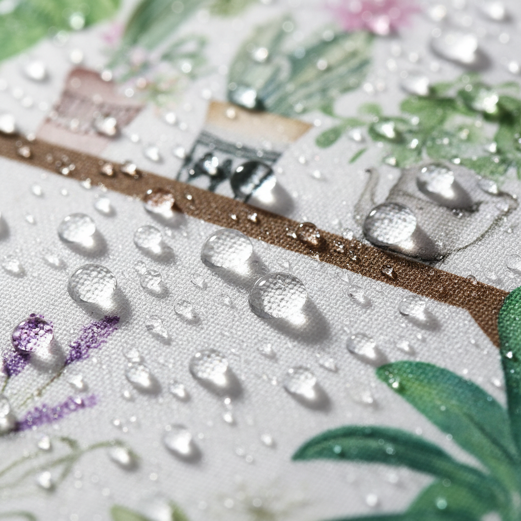 豪華設計師浴簾防水特寫