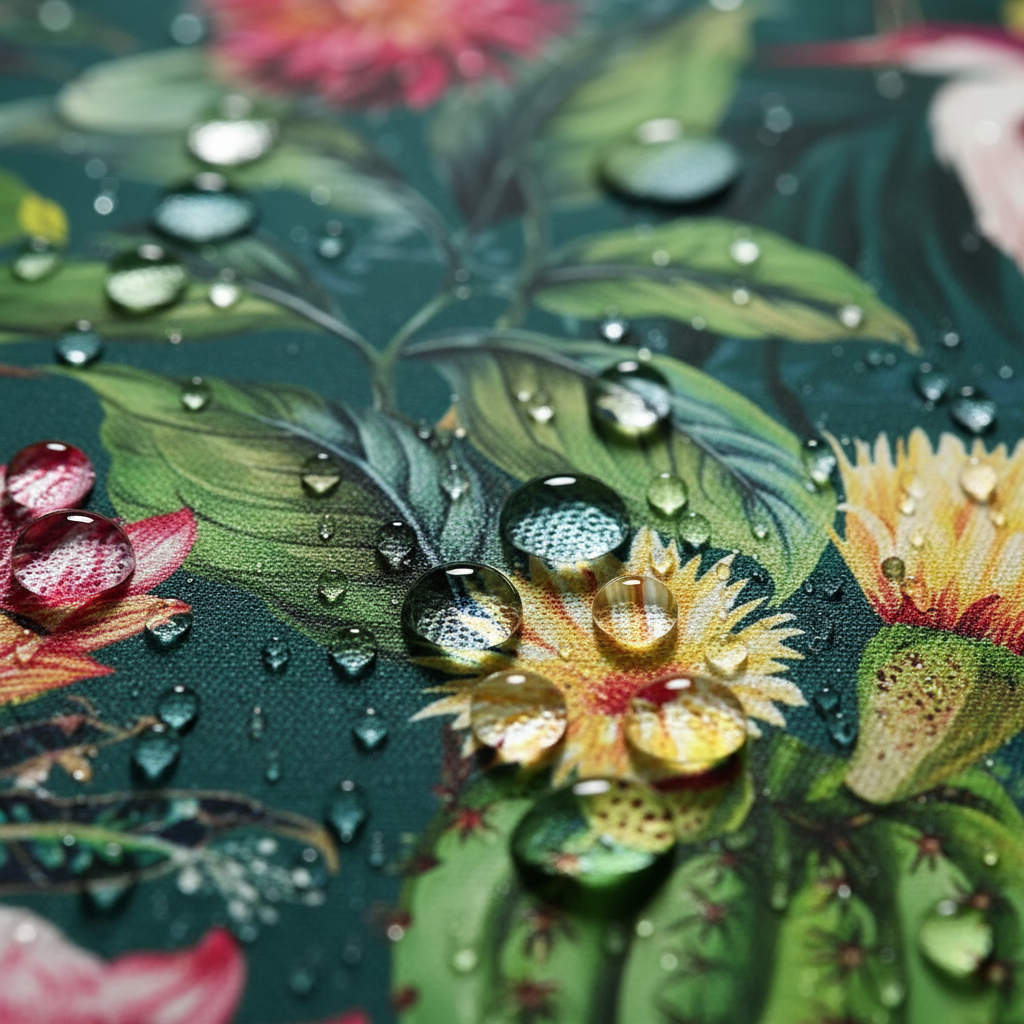 防水波西米亞浴簾防水特寫