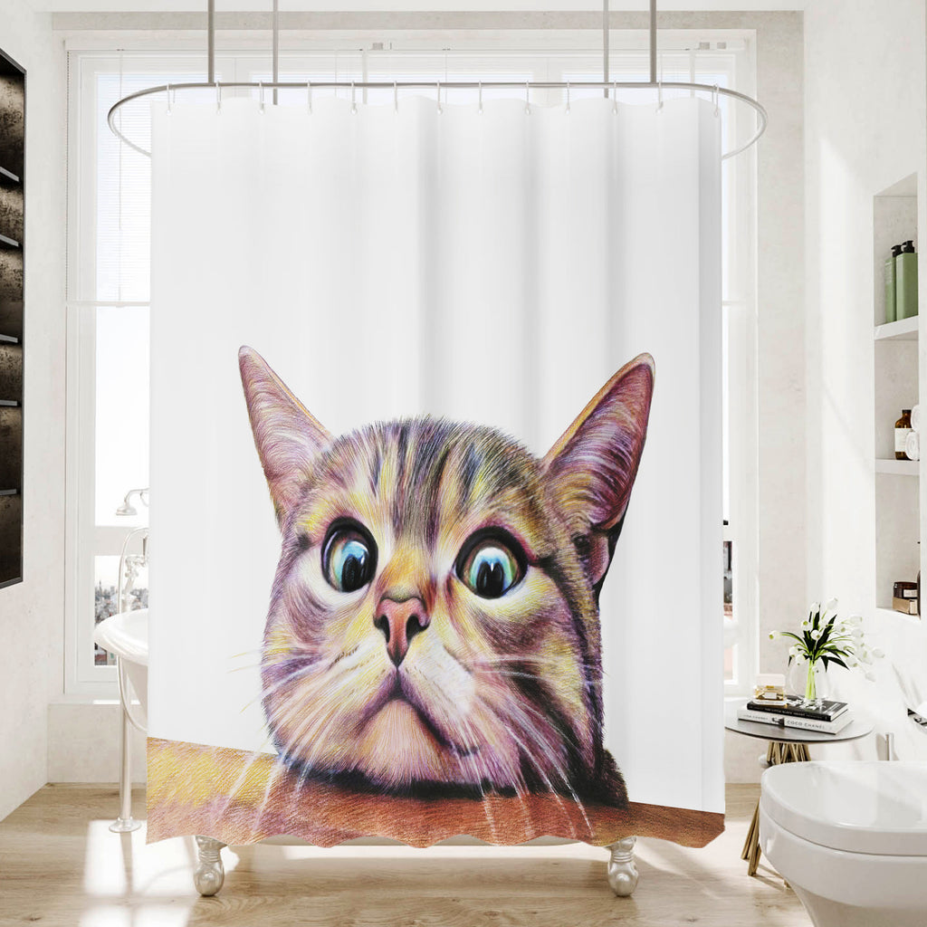 Eco Friendly Shower Curtain - Non Toxic Boho Floral Print - Machine Washable Farmhouse Style - 72"x72"