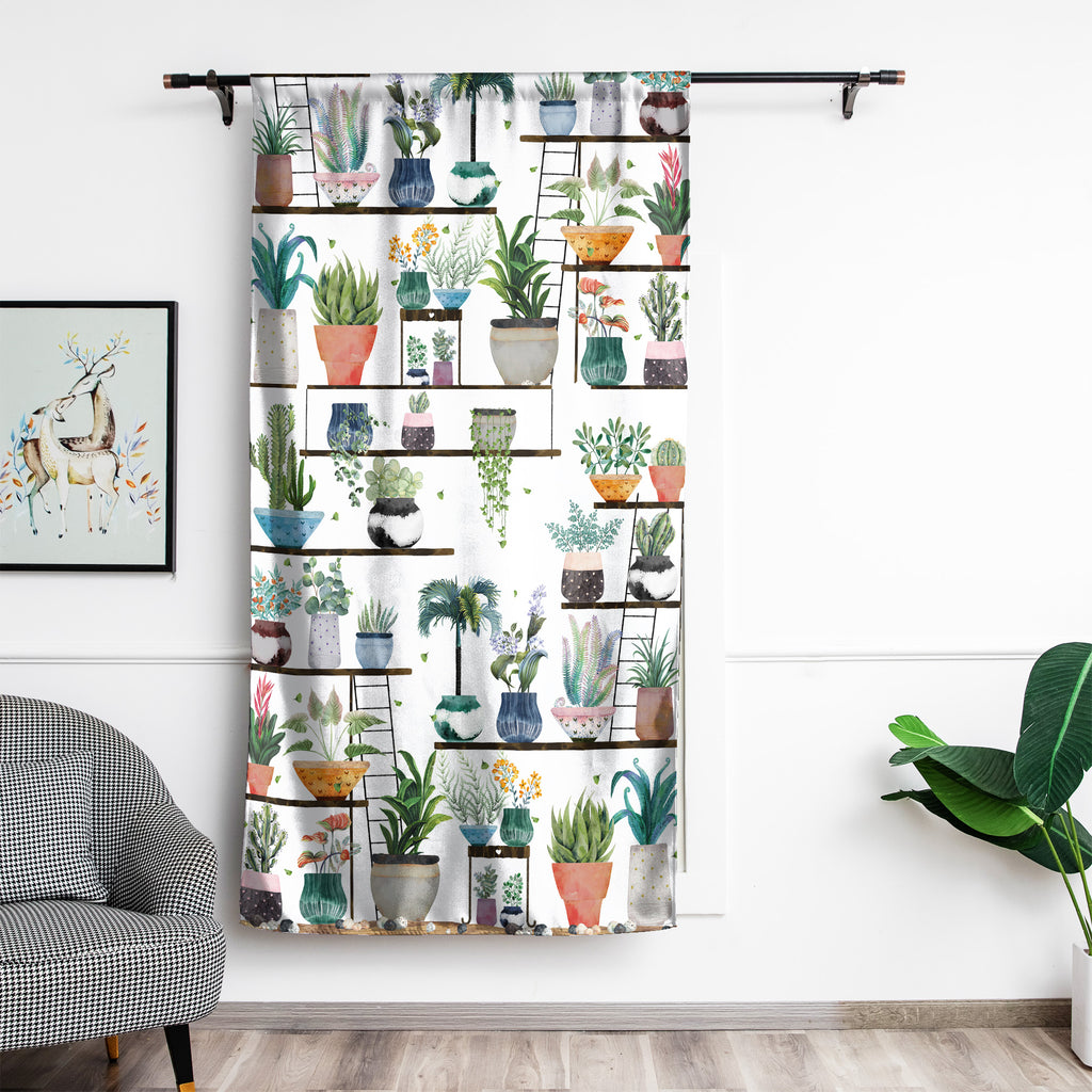 Rod Pocket Door Curtains Thermal Insulated Room Darkening Curtains Blackout Floral Style Drapes Window Curtain 1 Panel for Living Room Bedroom Kitchen