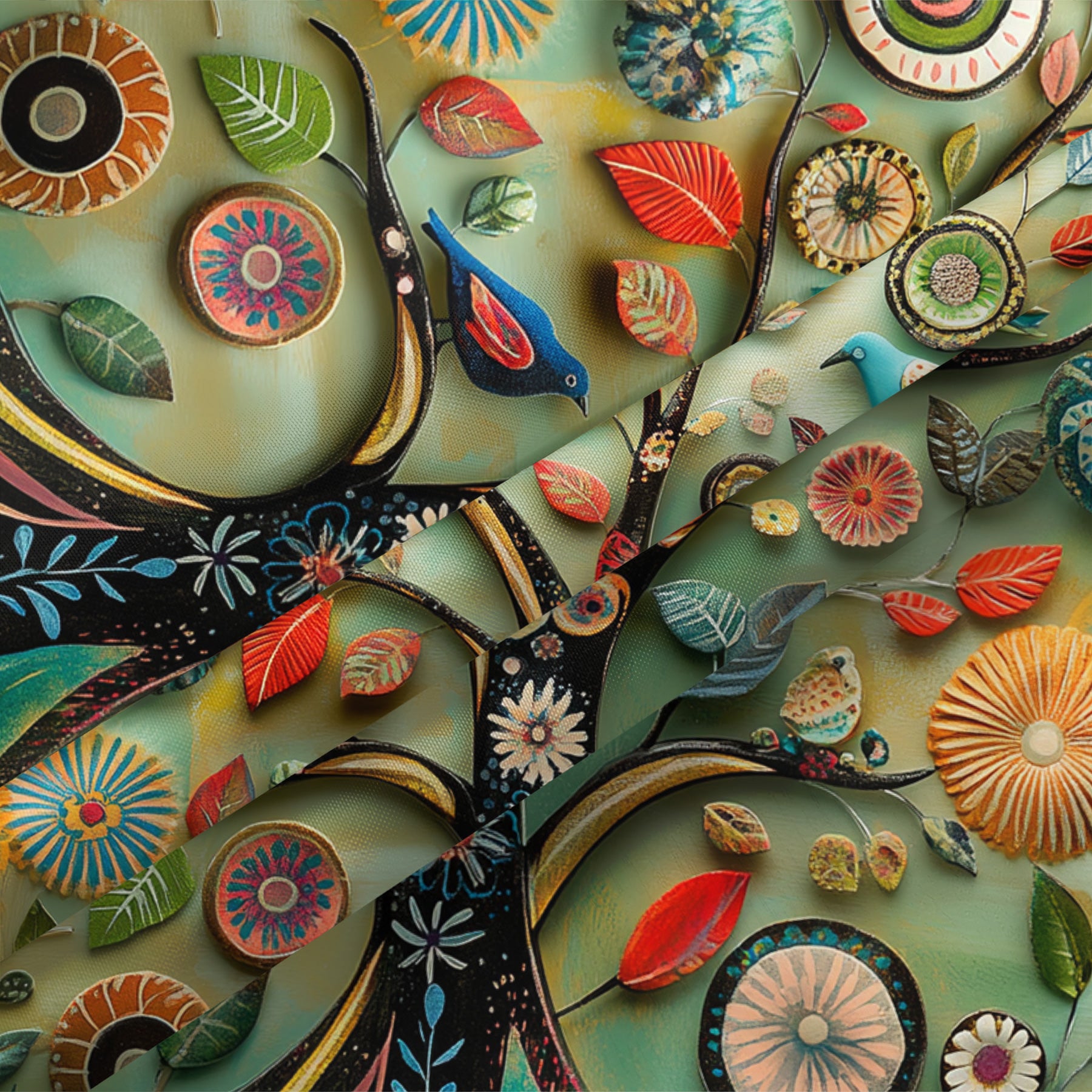 Warm Cozy Shower Curtain - Comforting Boho Floral - Hygge Inspired Waterproof - 72"x72"