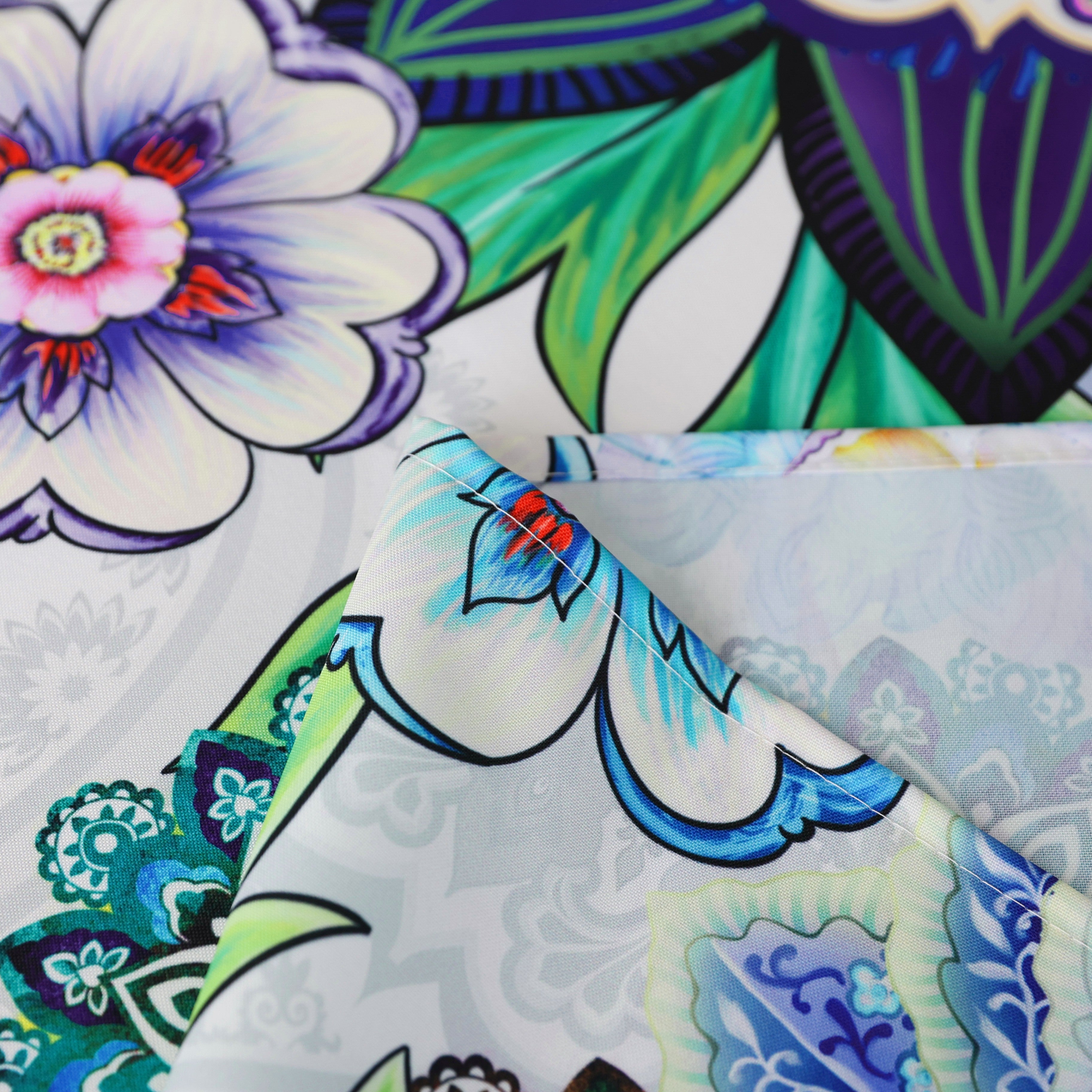 Original Design Hand Drawing Art Print Table Cloth, Washable Water Resistance Microfiber Decorative Rectangle Table Cover