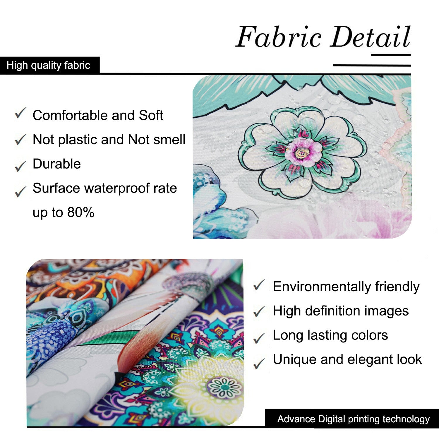 Original Design Hand Drawing Art Print Table Cloth, Washable Water Resistance Microfiber Decorative Rectangle Table Cover