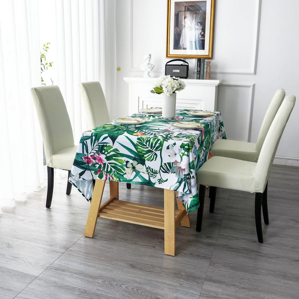 Original Design Hand Drawing Art Print Table Cloth, Washable Water Resistance Microfiber Decorative Rectangle Table Cove