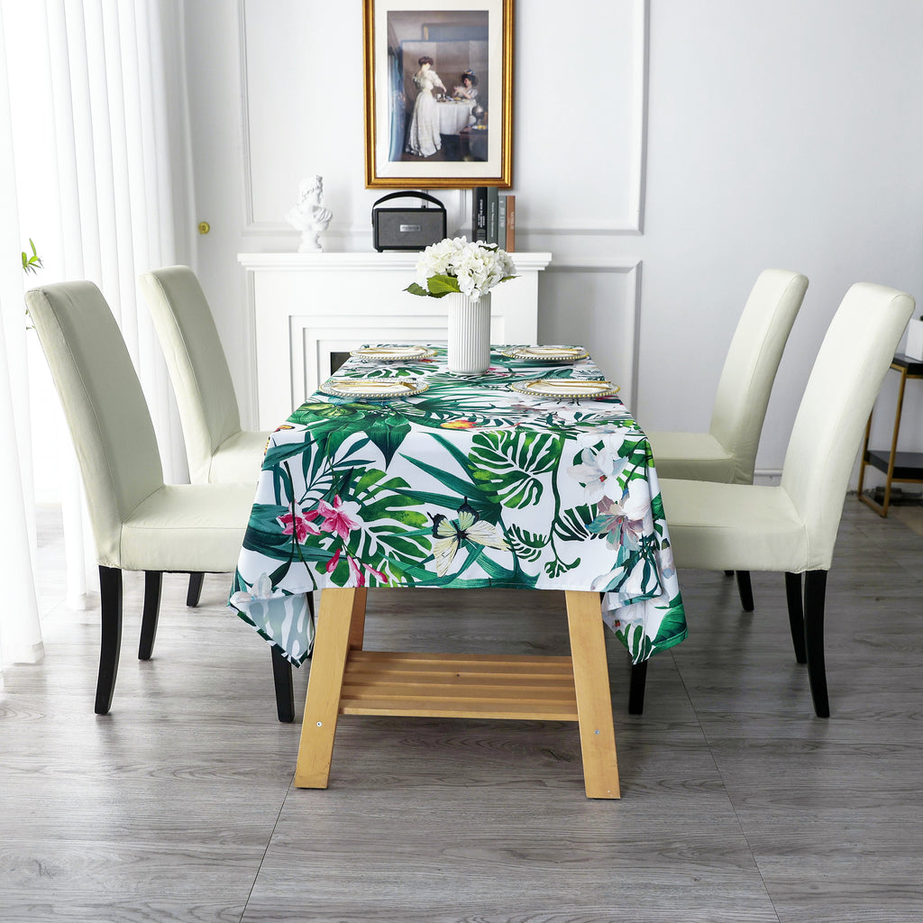 Original Design Hand Drawing Art Print Table Cloth, Washable Water Resistance Microfiber Decorative Rectangle Table Cove