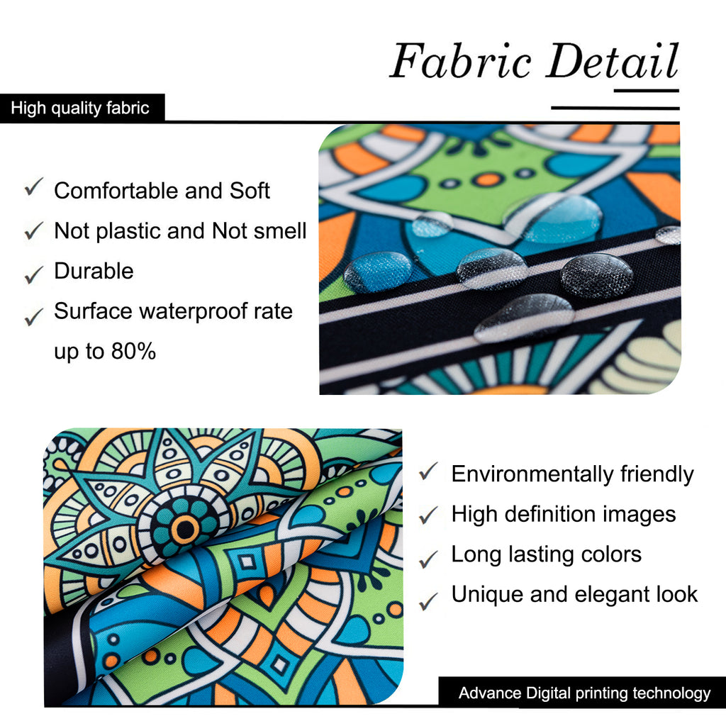 Original Design Hand Drawing Art Print Table Cloth, Washable Water Resistance Microfiber Decorative Rectangle Table Cover