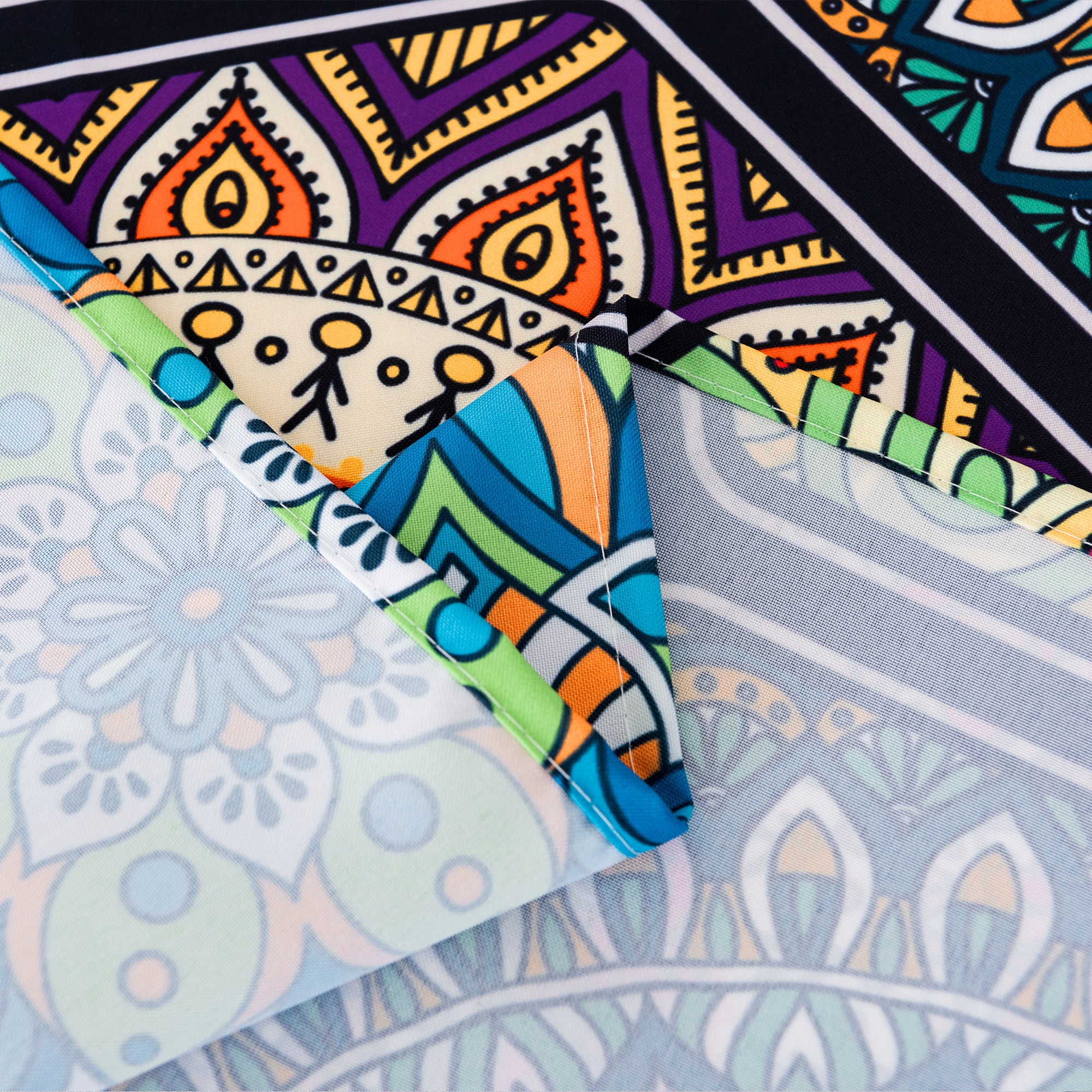 Original Design Hand Drawing Art Print Table Cloth, Washable Water Resistance Microfiber Decorative Rectangle Table Cover