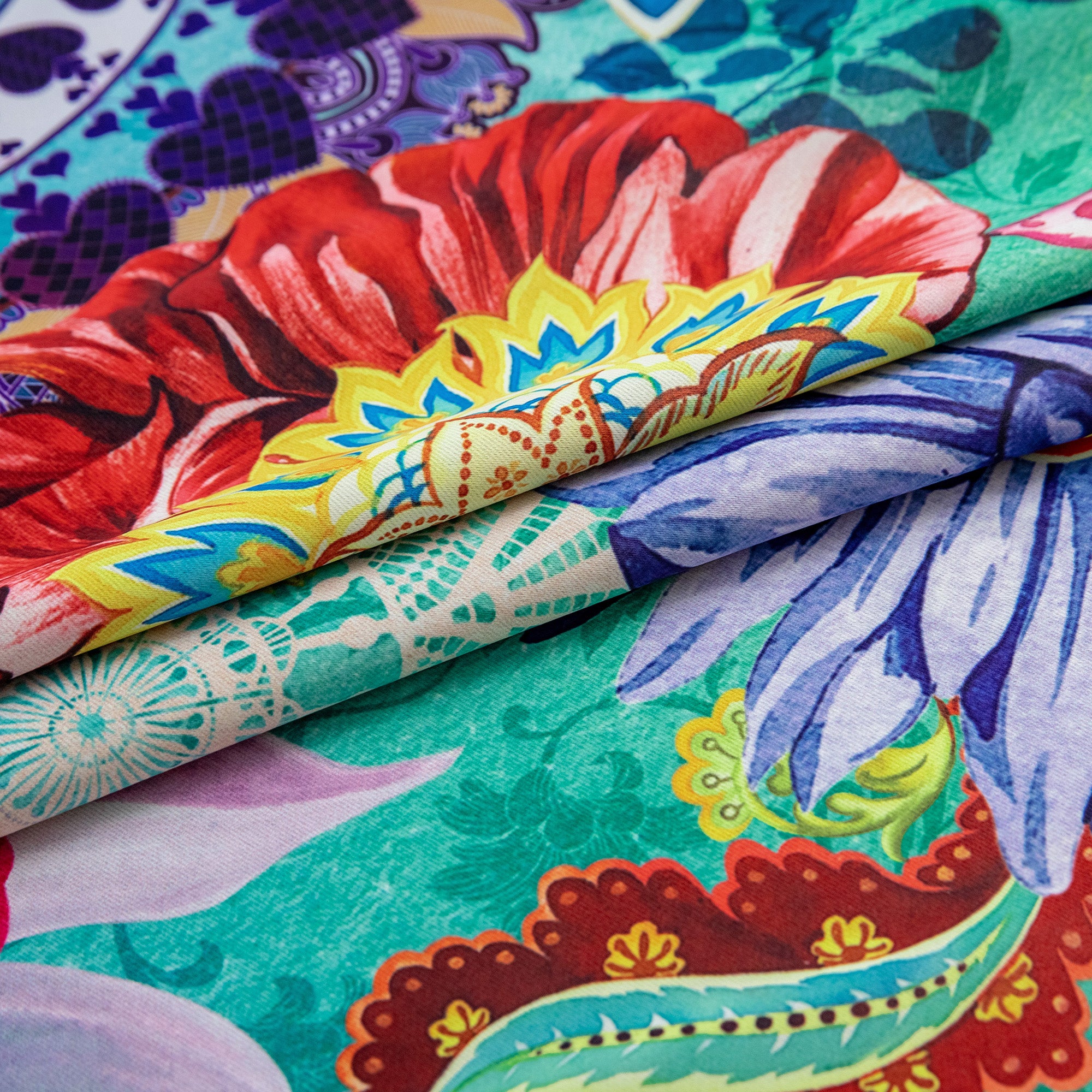 Blackout Window Curtains - 2 Panel Set - Thermal Insulated Boho Floral