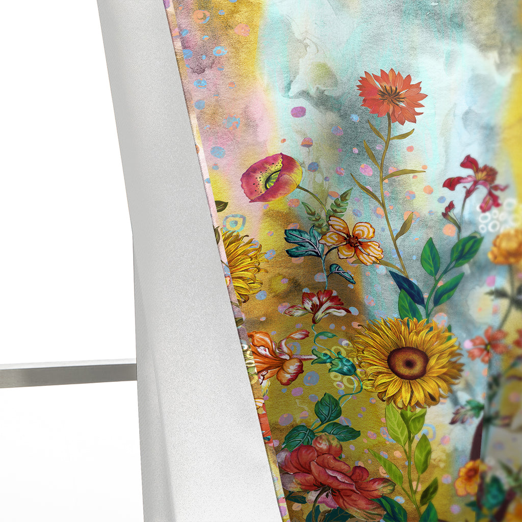 Thermal Blackout Door Curtain - Boho Floral - Room Darkening Panel