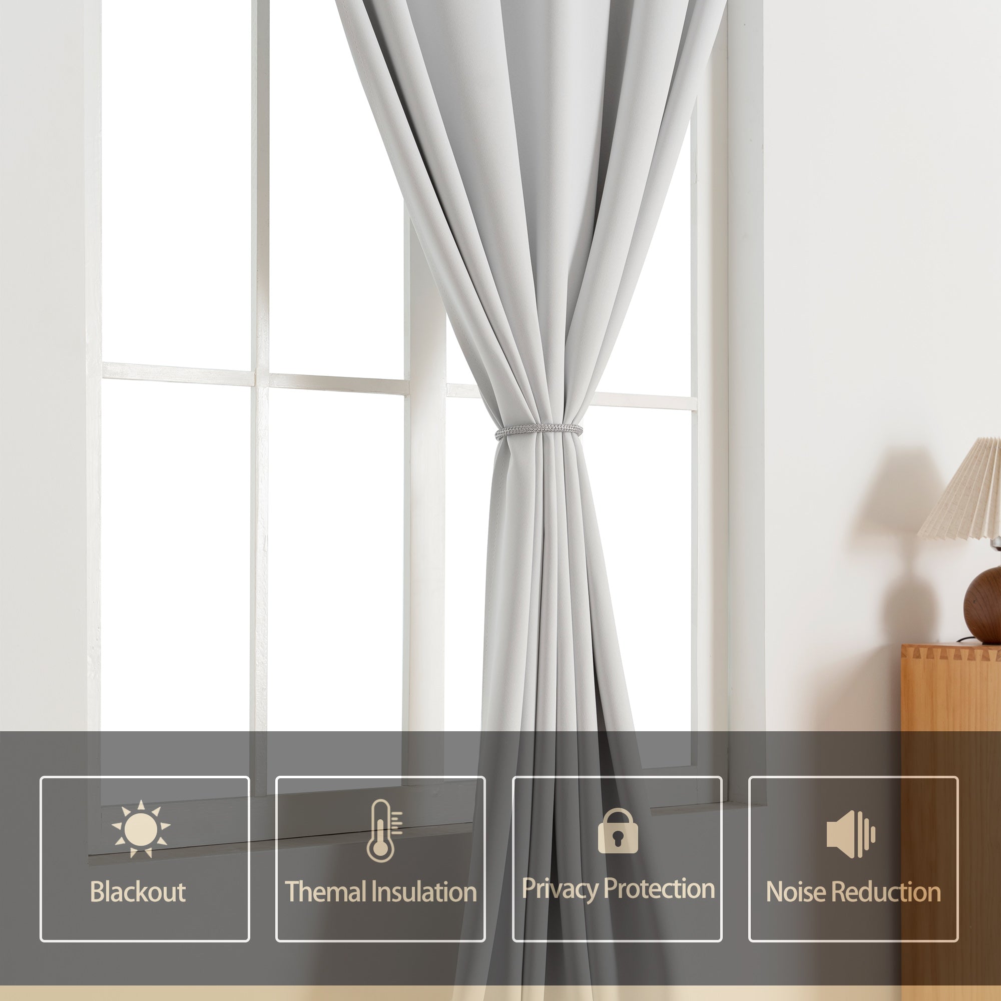 Thermal Blackout Door Curtain - Boho Floral - Room Darkening Panel