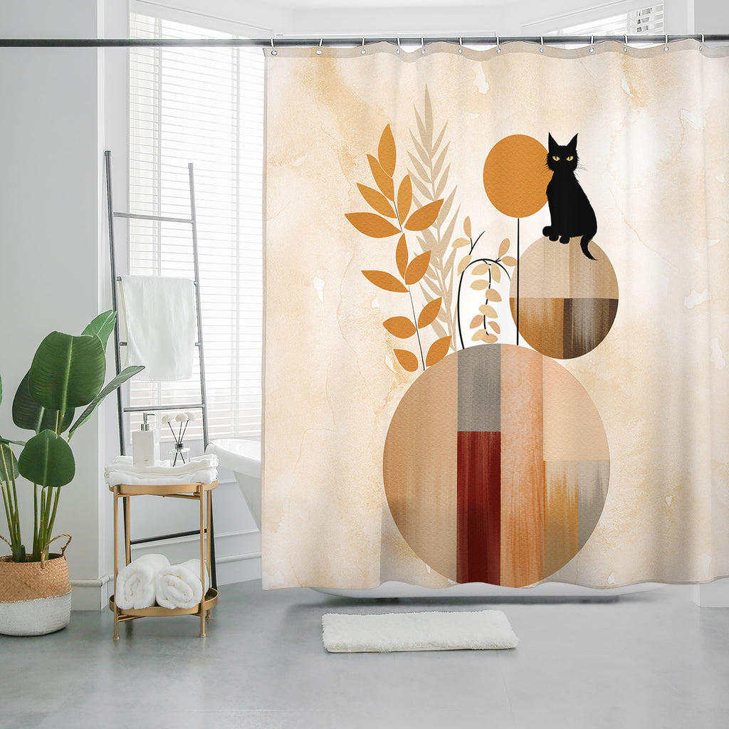 Vintage Farmhouse Shower Curtain - Waterproof Retro Floral - Machine Washable Boho - 72"x72"
