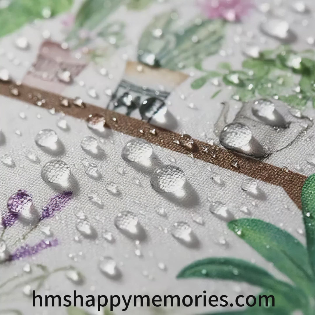 Shower Curtain Set with Hooks Included - Machine Washable Fall Floral - Waterproof Bathroom Fabric - 72"x72"