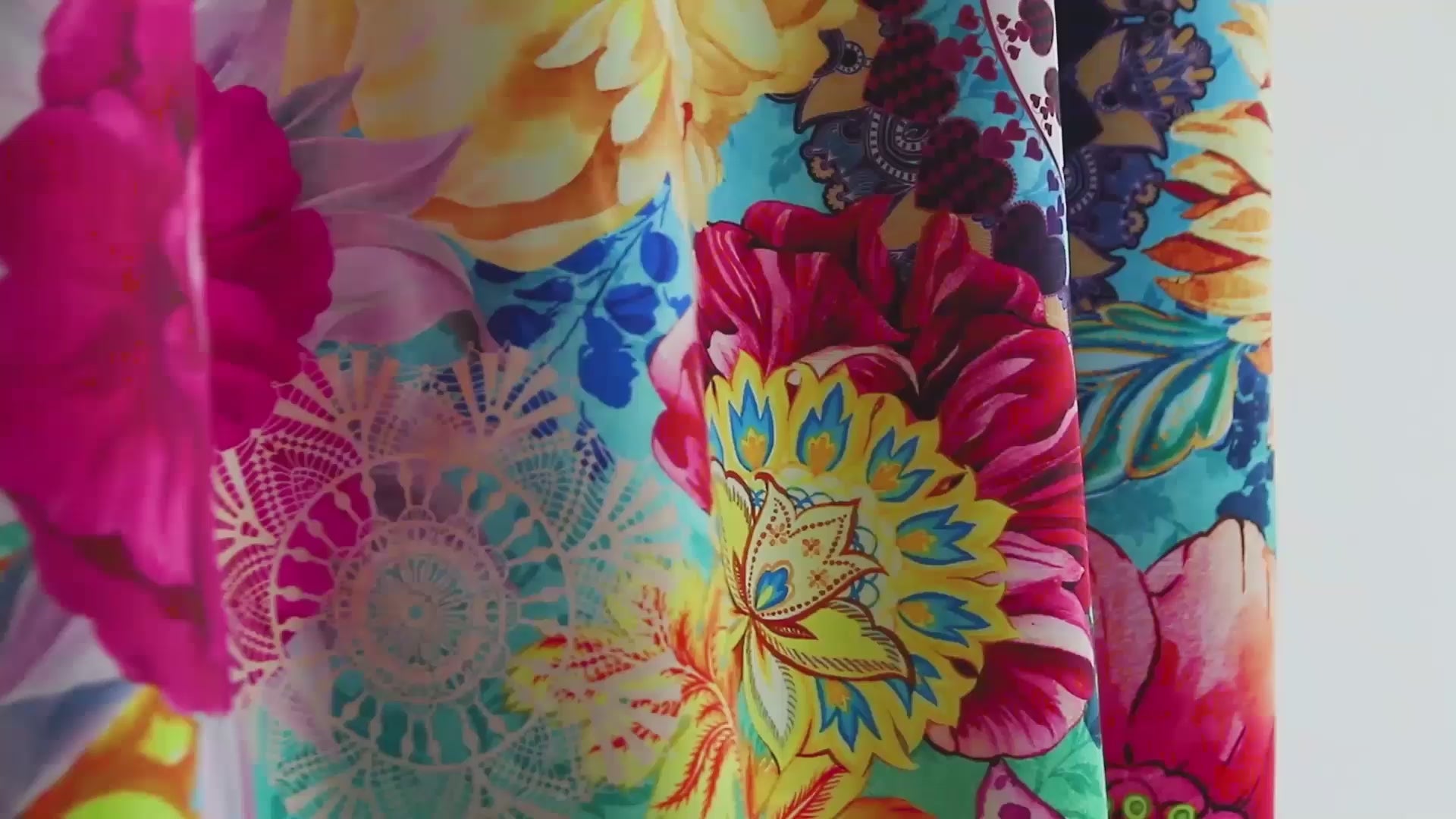 Blackout Window Curtains - 2 Panel Set - Thermal Insulated Boho Floral