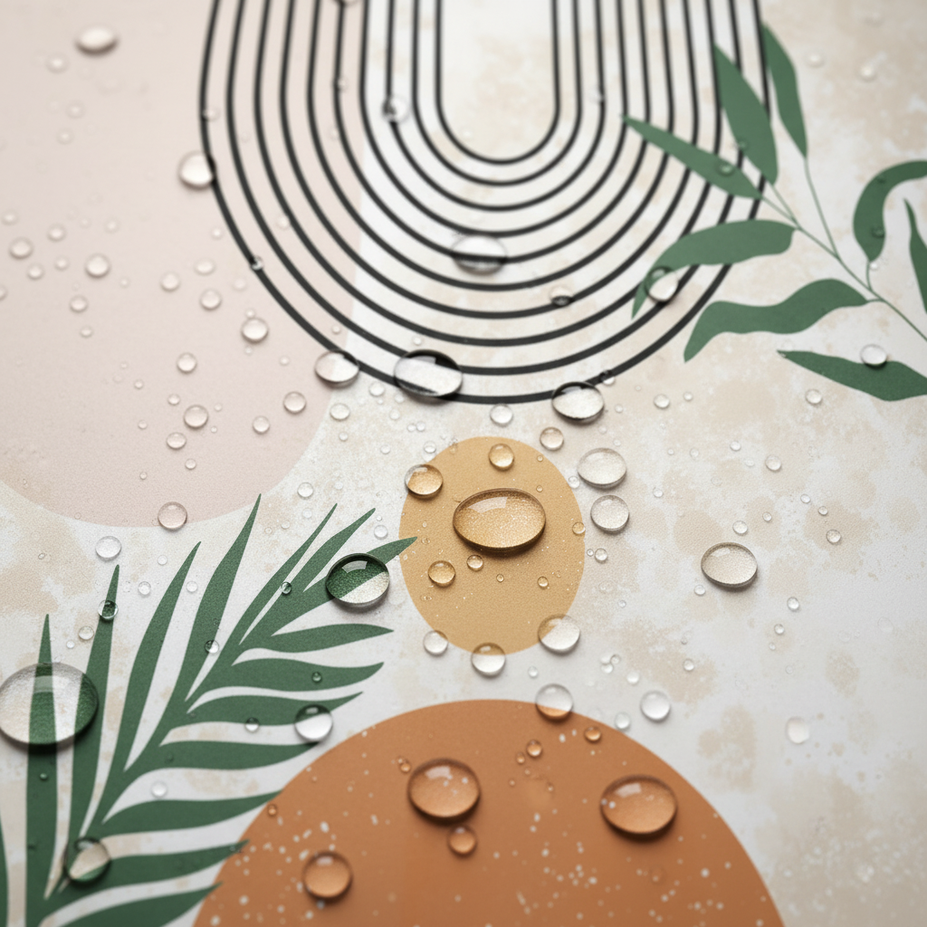 Walk-in Shower浴簾防水特寫