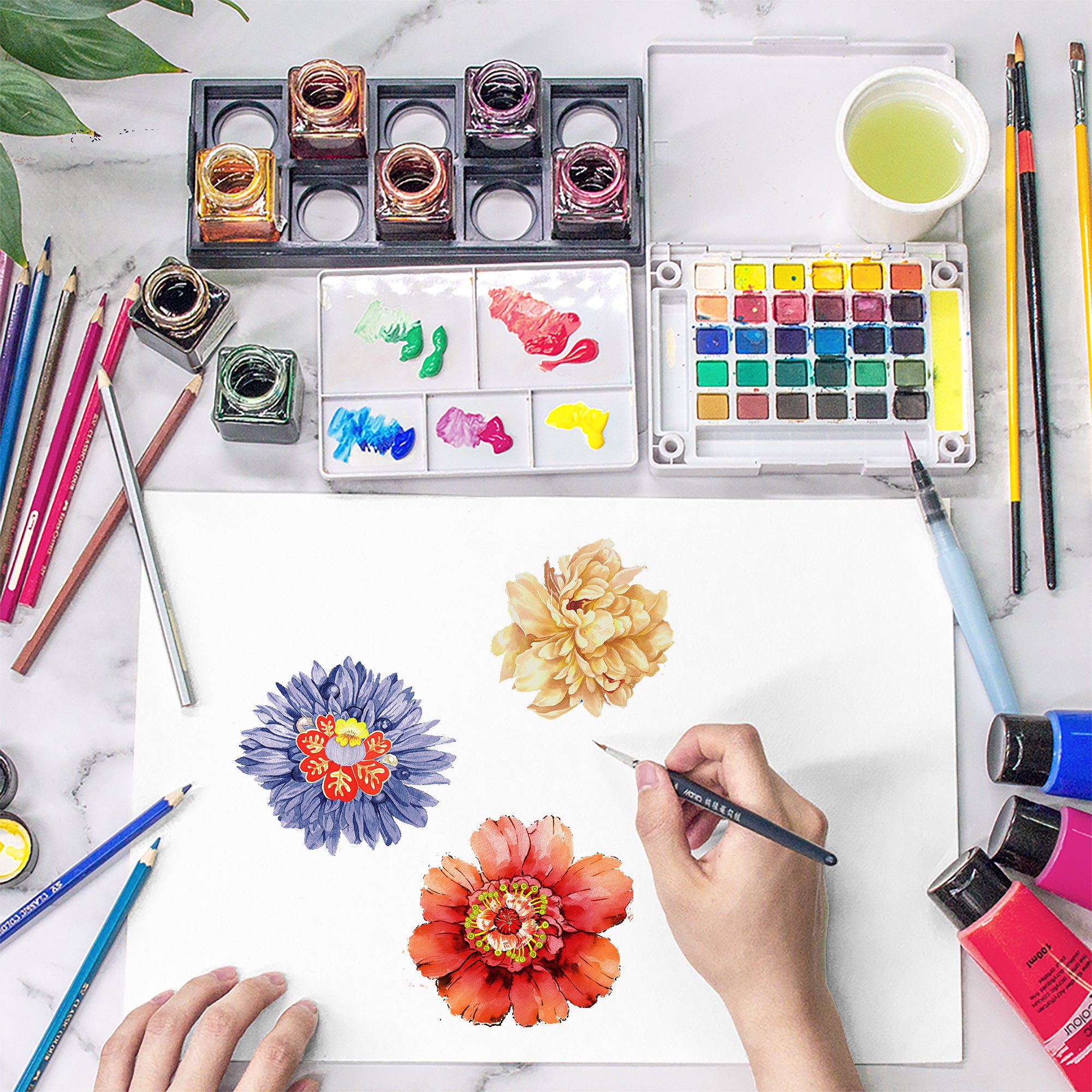 Thermal Blackout Door Curtain - Boho Floral - Room Darkening Panel